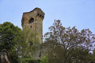 Historic Tour Pentagonale built in 1359, tower, pentagonal, Castellane, Provençal Alps, Western