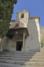 Gothic church Notre-Dame de Beauvoir mountain village, Moustiers-Sainte-Marie, Provençal Alps,