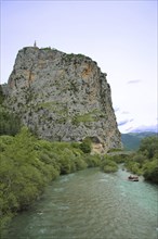 Rock Le Roc on the Verdon river, mountain, summit, landscape, Castellane, Provençal Alps, Western