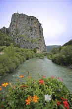 Rock Le Roc on the Verdon river, mountain, summit, landscape, Castellane, Provençal Alps, Western