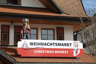 Cuckoo clocks in a shop in the Black Forest, Lake Titisee Neustadt in Germany, traditional craft,