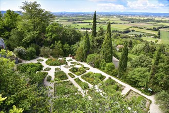 Herb garden in the commune of La Garde-Adhémar in the Département of Drôme in the