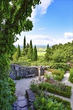 Herb garden in the commune of La Garde-Adhémar in the Département of Drôme in the