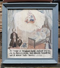 Votive pictures, votive tablets on the walls of the chapel of grace inside the church, pilgrimage