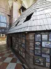 Votive pictures, votive tablets on the walls of the chapel of grace inside the church, pilgrimage