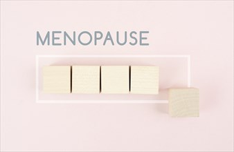 Menopause loading bar, hormone replacement therapy, middle aged woman, fertility production, World