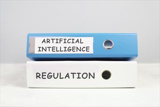 L Files with the words artificial intelligence and regulation, AI technology in competition with