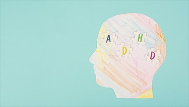 ADHD, attention deficit hyperactivity disorder, mental health, colored paper