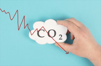 Co2 cloud, reduce carbon emission, climate change and global warming concept, eco friendly