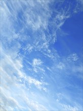 Clouds Veil clouds Cirrus in front of blue sky, international