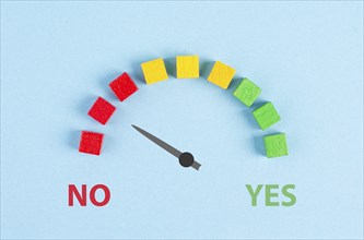 Yes and no loading bar, making a decision, asking questions, looking for an answer, positive