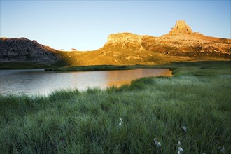 Lago dei Piani at sunny morning, Tre Cime, Italian Dolomites