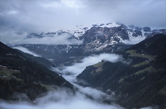 Cloudy morning at the Italian Dolomites