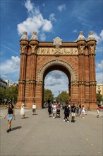 Der Arc de Triomf, Triumphbogen, Barcelona, Spanien