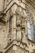 Die Aussenansicht der Kathedrale von Barcelona (Kathedrale des Heiligen Kreuzes), Barcelona,