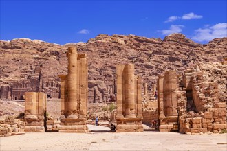 Colonnaded Street, Petra, Jordan, Asia