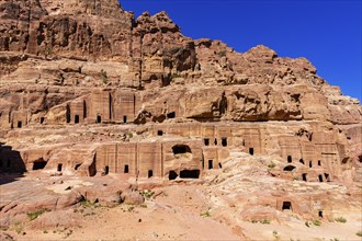 The tombs of the Street of Facades, Petra, Jordan, Asia