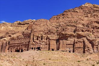 The Royal Tumbs (with the Palace Tumb, the Corithian Tumb), Petra, Jordan, Asia