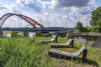 The Rheinpark in Duisburg-Hochfeld, on the Rhine, over 150 years a site for heavy industry, now a