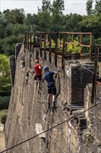 Landschaftspark Duisburg Nord, via ferrata, climbing garden, North Rhine-Westphalia, Germany,