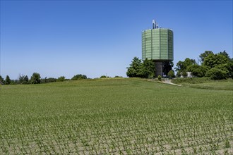 Water tower, at 181 metres above sea level, holds 2000 m3, in Essen-Byfang, water supply North