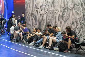 Gamescom, the world's largest trade fair for video and computer games, queue in front of the stands