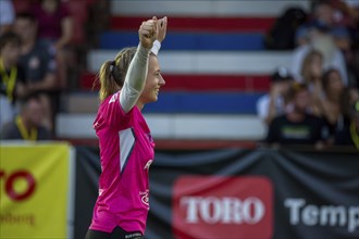 Fistball (woman) : TSV Dennach against TV Jahn Schneverdingen (IFA 2024 Fistball World Tour Finals