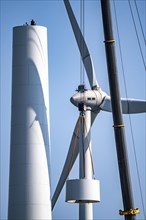 New construction of four Enercon E-160 turbines, repowering of a wind farm near Issum, construction