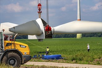 Repowering of a wind farm near Issum, 9 older wind turbines from the manufacturer Enercon (model