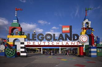 Entrance, Entrance gate, LEGOLAND theme park, Germany, Günzburg, Bavaria, Germany, Europe