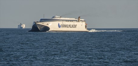 The Bornholm Line catamaran ferry Express 1, that operates the Baltic Sea between Rönne on