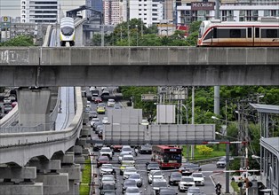 Skytrain MRT and Airport Express Link, Bangkok, Thailand, Asia