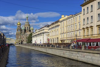 The russian orthodox church of the Savior on the spilled blook in Saint Petersburg