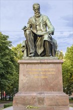 Statue of the famous composer Rimsky-Korsakov, facing Mariinsky Theatre in Saint Petersburg