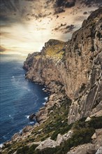 Sunset at Cap Formentor, sea coast, Port de Pollenca, Serra de Tramuntana, Majorca, Balearic