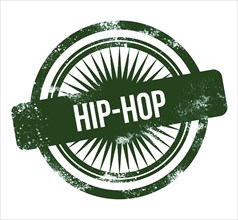 Hip-Hop, green grunge stamp