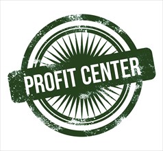 Profit center, green grunge stamp