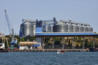 Sevastopol, Crimea, July 3, 2019. Grain terminal with capacity of 170 thousand tons