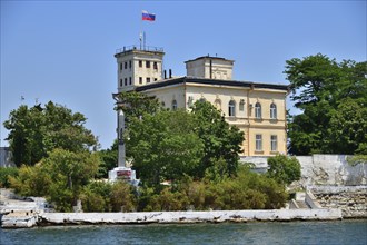 Sevastopol, Crimea, July 3, 2019. The building of Naval Hospital, founded in 1783 and monument to a