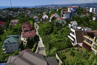 An aerial survey of the city of Sochi. Russia