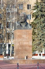 Khimki, Russia, November 21.2016. The monument to Vladimir Lenin, the organizer of the 1917