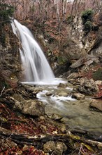 Forest waterfall, Crimea, Ukraine, Europe