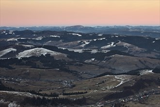 Panorama of Carpathian mountains hills, Ukraine, Europe