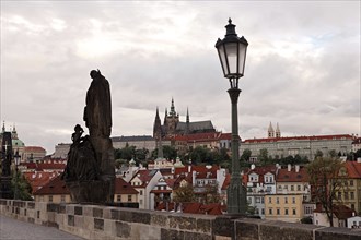 Prague view with Charles Bridge. Czech republic