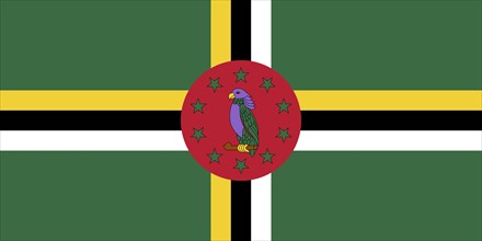 Flag of Dominica, Vector illustration