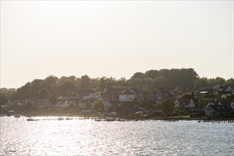 Svendborg, maritime living by the sound, detached houses, Fyn, island of Funen, Denmark, Europe