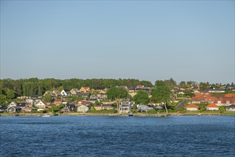 Svendborg, maritime living by the sound, detached houses, Fyn, island of Funen, Denmark, Europe