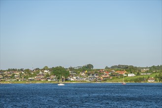 Svendborg, maritime living by the sound, detached houses, Fyn, island of Funen, Denmark, Europe