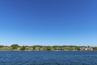 Svendborg, maritime living by the sound, gardens, detached houses, Fyn, island of Funen, Denmark,