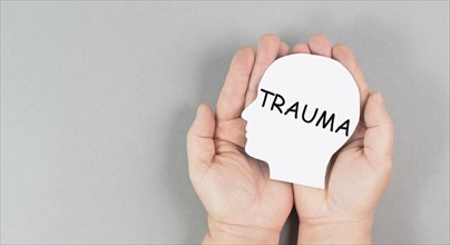 Trauma, mental health disorder, depression and frustration, psychology therapy and treatment,